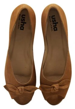 Usha Fenia - Peeptoe Ballerina'S - Camel -Winkel Voor Damesmode 0183afe2080643d78f3ff9f91e96b85f