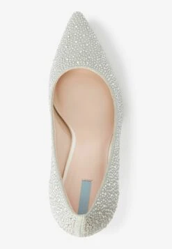 Next Forever Comfort Wedding Glitter Court - Hoge Hakken - Silver