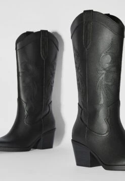 BERSHKA Heeled - Cowboy-/Bikerlaarzen - Black -Winkel Voor Damesmode 04c5193fa350411288d6564bc0771fe8