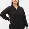 Zizzi Long Sleeved - Blouse - Black