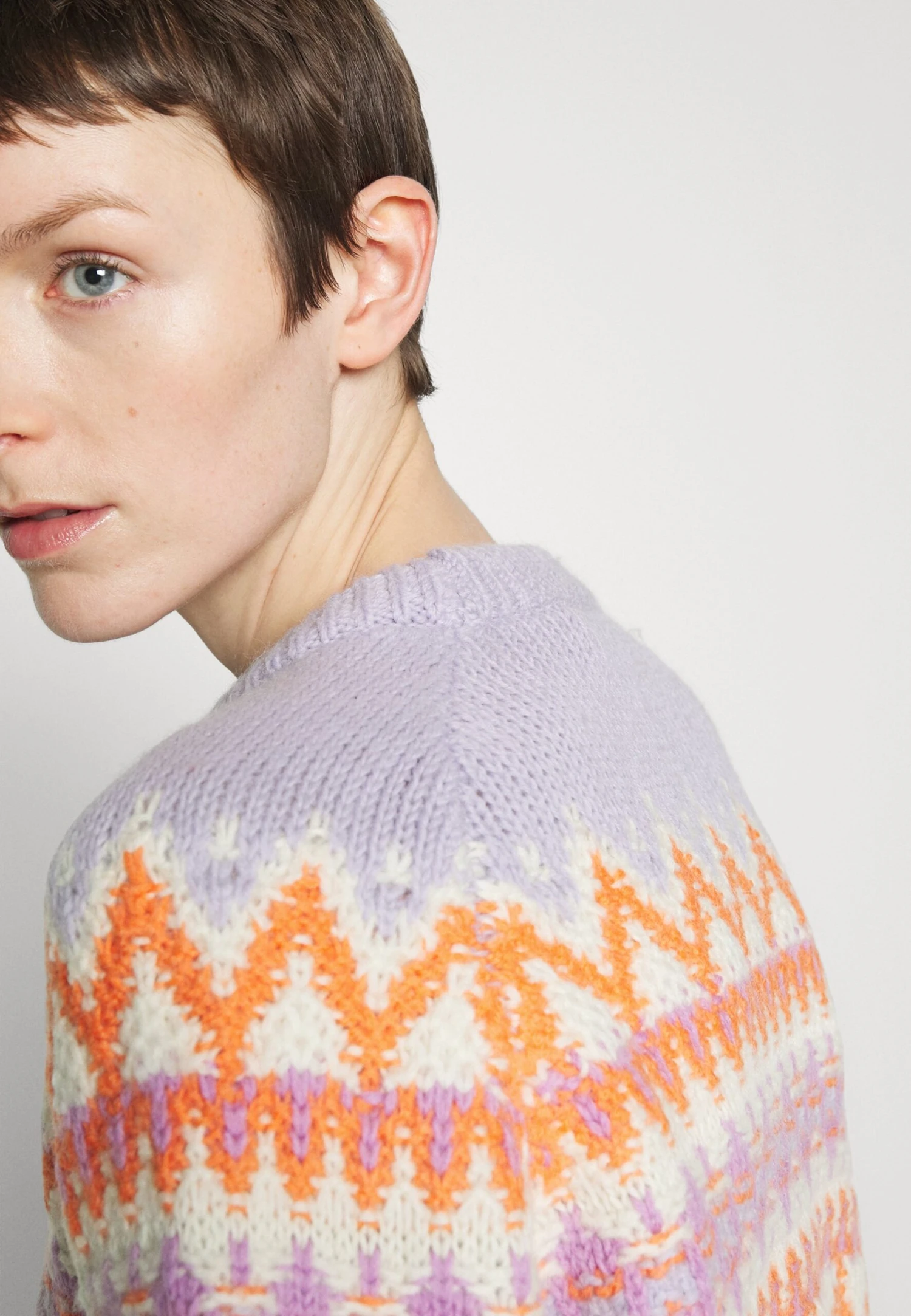 Fairisle Coach Ski- Trui - Lilac 7 Fairisle Coach Ski- Trui - Lilac - Afbeelding 5