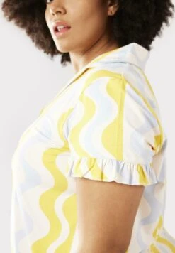 Curve Wavy Holiday Button Up Set - Pyjama - Off White -Winkel Voor Damesmode 0794f372500b438ca698ec22baf767cc