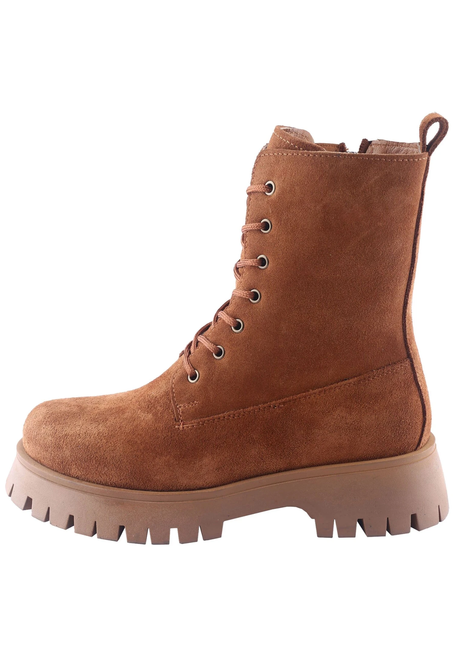 Hangrem - Enkellaarsjes Met Plateauzool - Tan 3 Hangrem - Enkellaarsjes Met Plateauzool - Tan