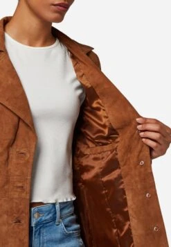 Lucy - Halflange Jas - Cognac Velour -Winkel Voor Damesmode 0a8b74b7a2ba4b829e0b426f887c2945