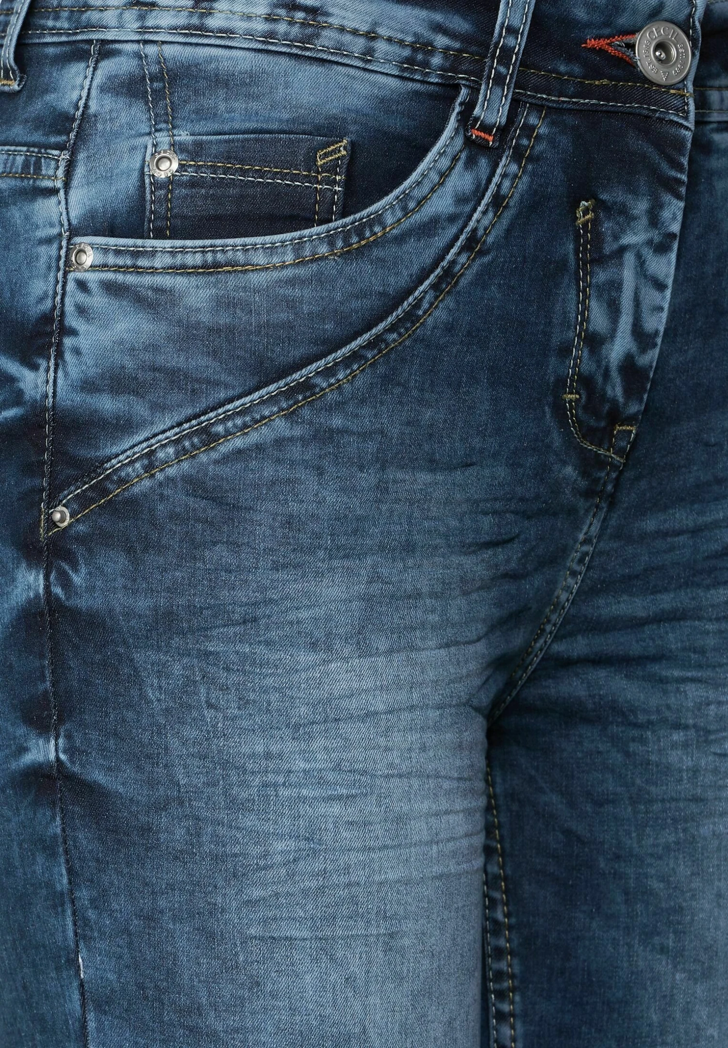 Cecil Slim Fit Jeans - Blau 7 Cecil Slim Fit Jeans - Blau - Afbeelding 5