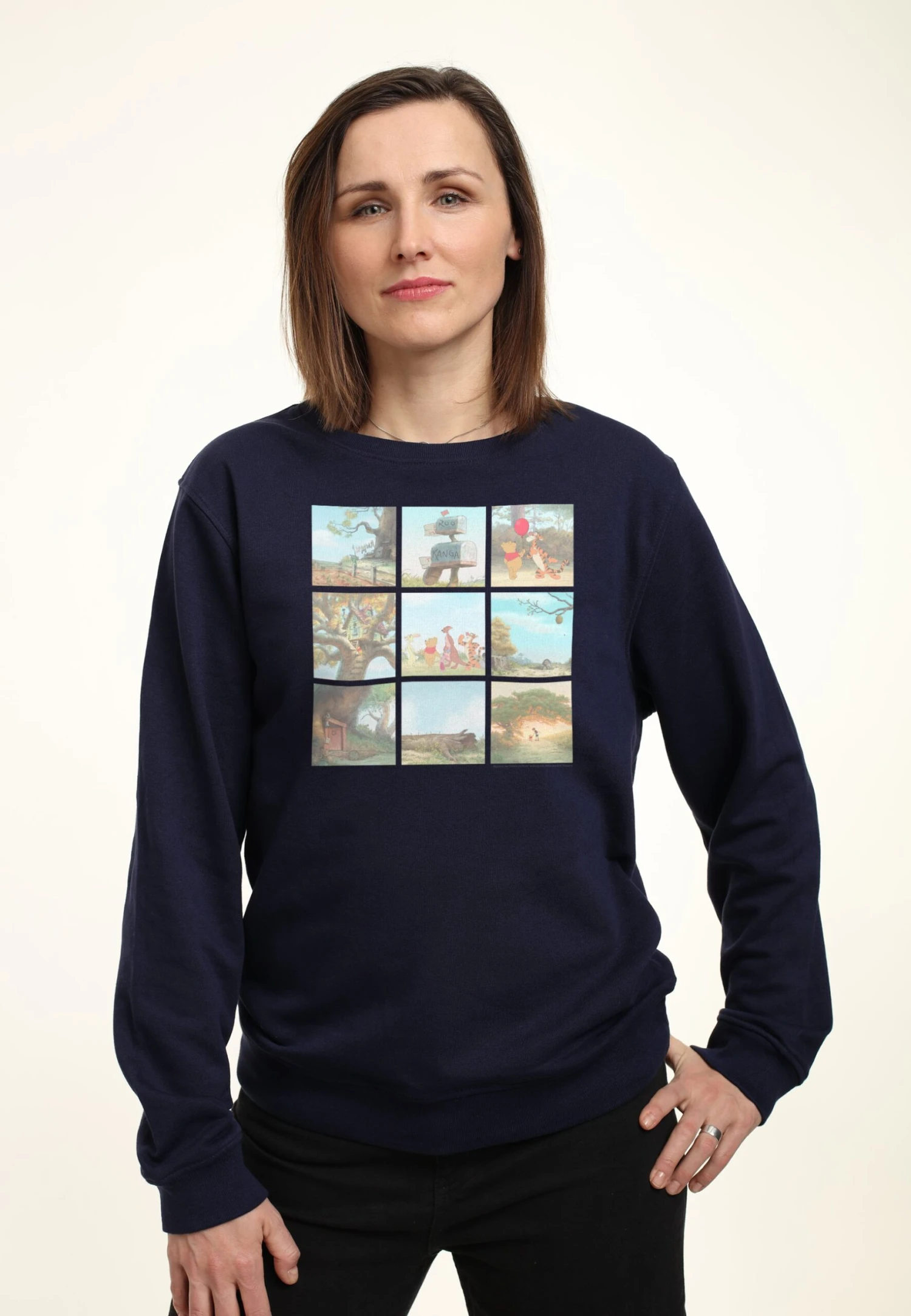 Disney Winnie The Pooh Scenes - Sweater - Navy Blue 3 Disney Winnie The Pooh Scenes - Sweater - Navy Blue