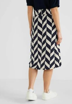 STREET ONE Mit Zick Zack Muster - A-Lijn Rok - Blau -Winkel Voor Damesmode 0ff24d447bb642d6aa803d93a6a0e2f7