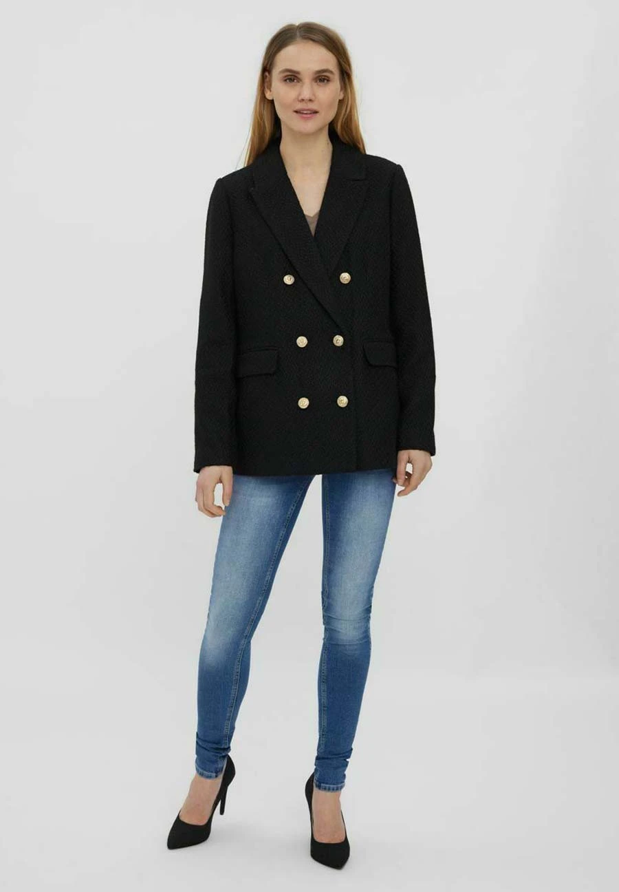 Vero Moda Halflange Jas - Black 4 Vero Moda Halflange Jas - Black - Afbeelding 2