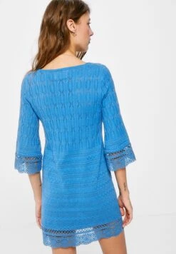 Springfield Short Structured - Gebreide Jurk - Dark Blue -Winkel Voor Damesmode 14fa205da96a471ea7e2ba0045fd6058