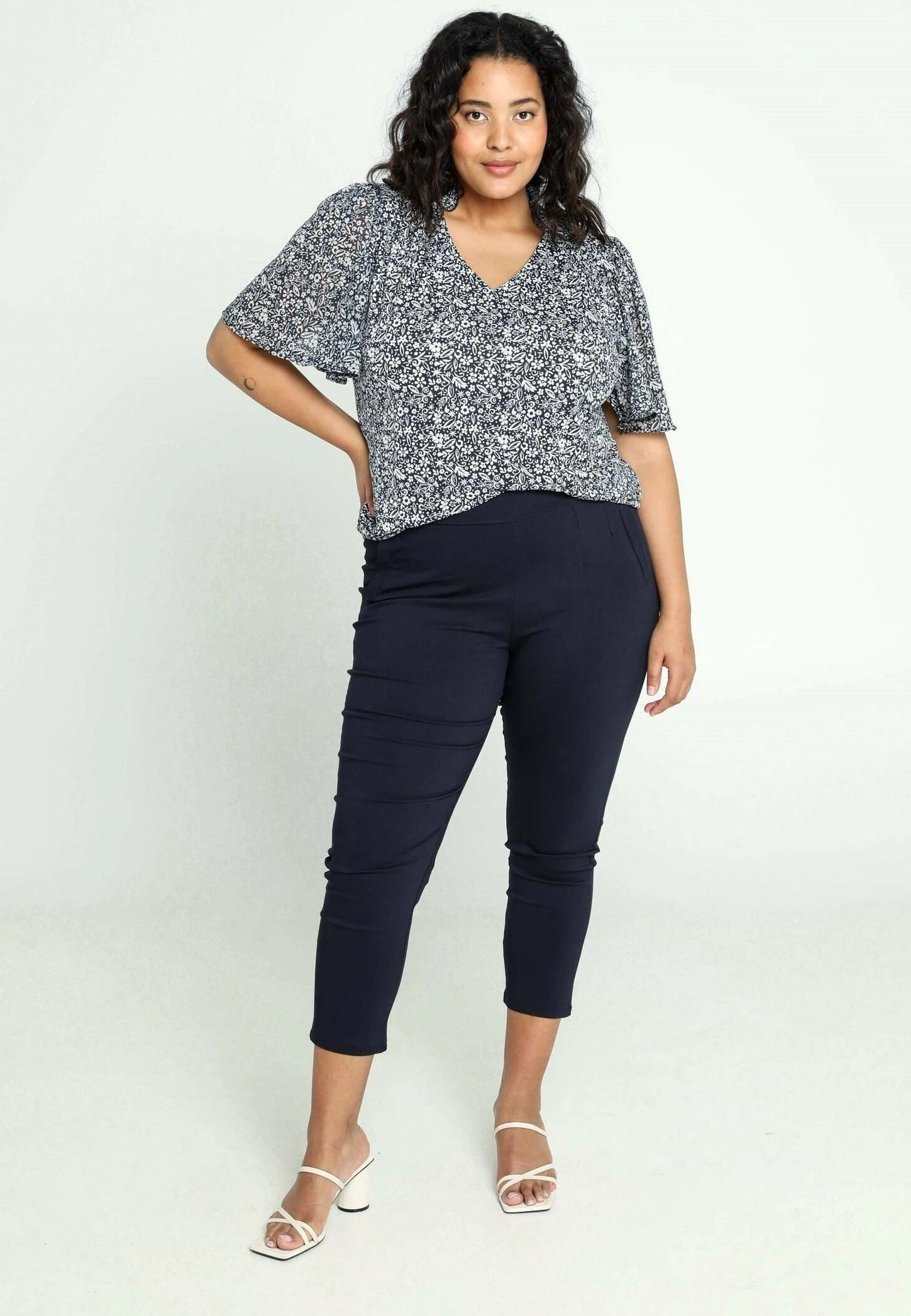 Avec Voile- Blouse - Navy 6 Avec Voile- Blouse - Navy - Afbeelding 4