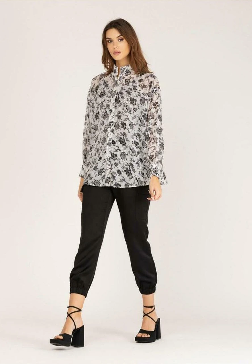 Manga Larga Con Estampado - Overhemdblouse - Blanco 4 Manga Larga Con Estampado - Overhemdblouse - Blanco - Afbeelding 2