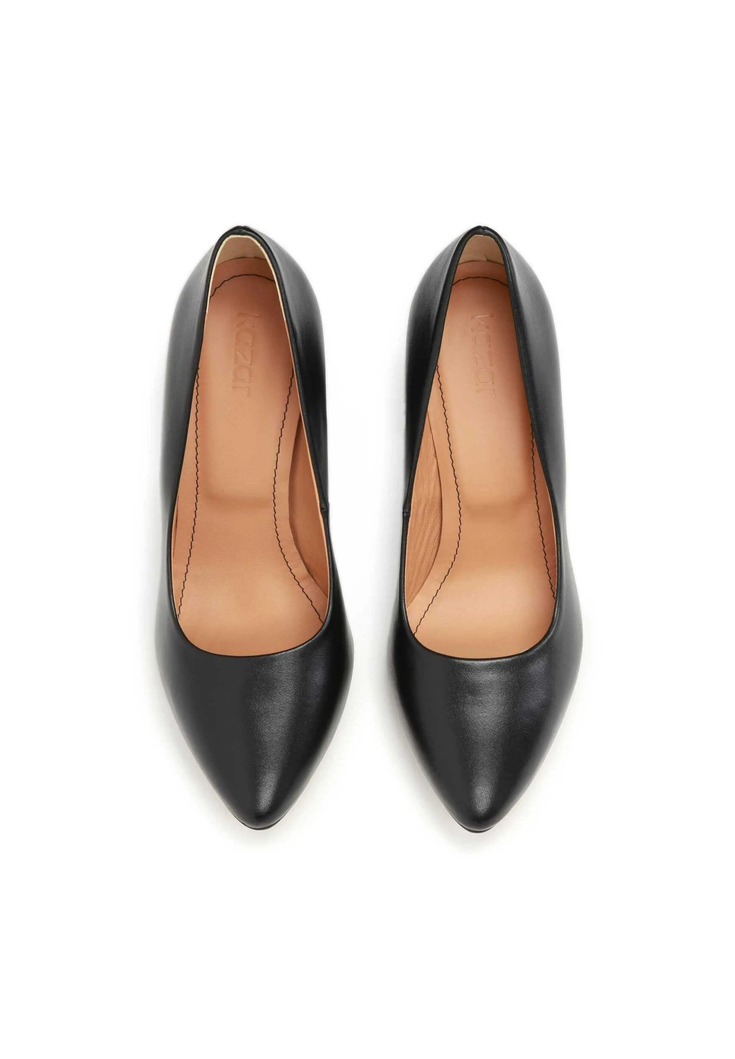 Kazar Cher-Leather Pumps On A Comfortable Heel - Hoge Hakken - Black 6 Kazar Cher-Leather Pumps On A Comfortable Heel - Hoge Hakken - Black - Afbeelding 4