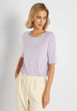 Plain Stretch- T-Shirt Basic - Lilas 10 Plain Stretch- T-Shirt Basic - Lilas -Winkel Voor Damesmode 1fef88ebc1274a0097b6d6a57777d6f9