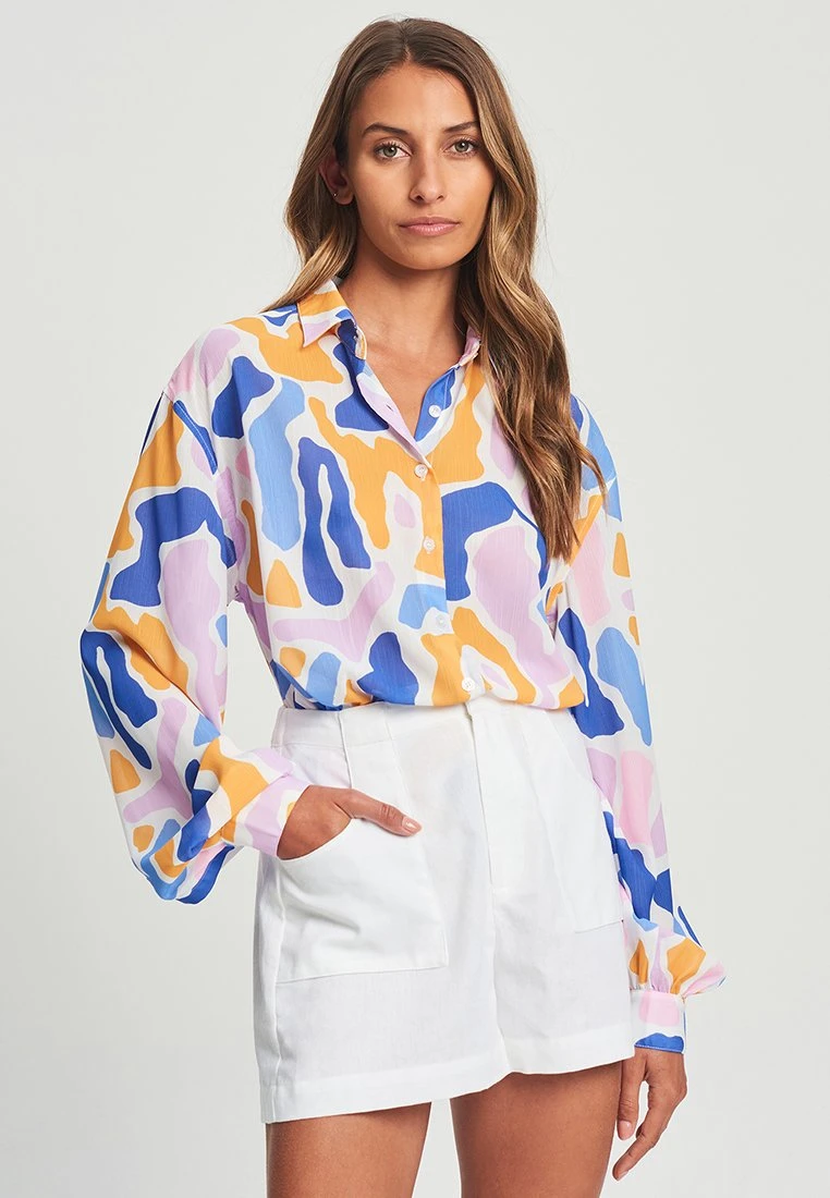 Tussah Selena - Overhemdblouse - Abstract Scandi Violet 3 Tussah Selena - Overhemdblouse - Abstract Scandi Violet