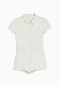 BERSHKA Zip - Jumpsuit - Beige -Winkel Voor Damesmode 23d9c12cda8542eabbc3ee5efa45a55b