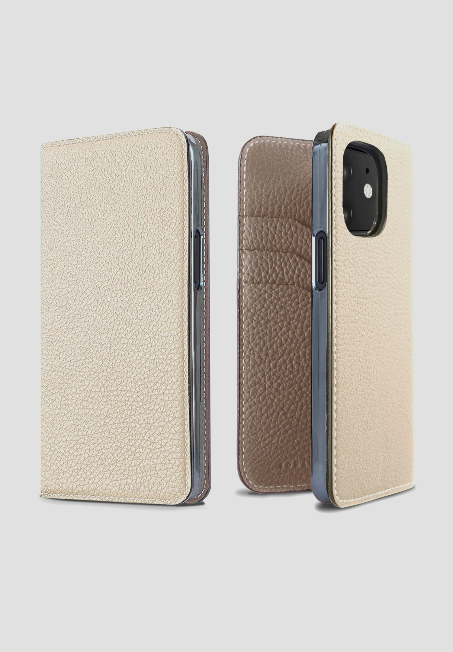 Für Iphone 12 Mini - Telefoonhoesje - Ivory X Etoupe 5 Für Iphone 12 Mini - Telefoonhoesje - Ivory X Etoupe - Afbeelding 3