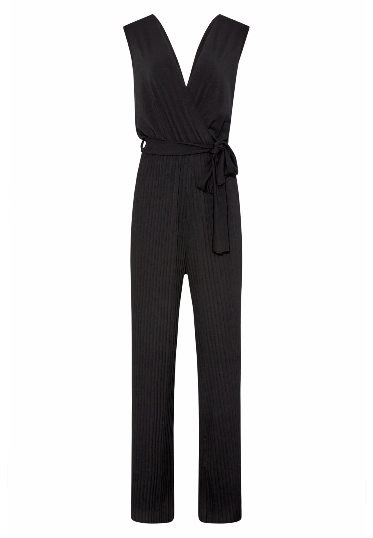 Tall Pleated Wrap- Jumpsuit - Black 7 Tall Pleated Wrap- Jumpsuit - Black - Afbeelding 5