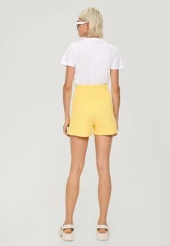 QS By S.Oliver Van Frotté Met Elastische Band - Shorts - Zitrone -Winkel Voor Damesmode 26b99595ca4b4a92a967edc8a830f854