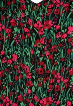 Zizzi Mit Knöpfen - Blouse - Black W Pink Flower -Winkel Voor Damesmode 30802f518a214628b4647d47b50ea705