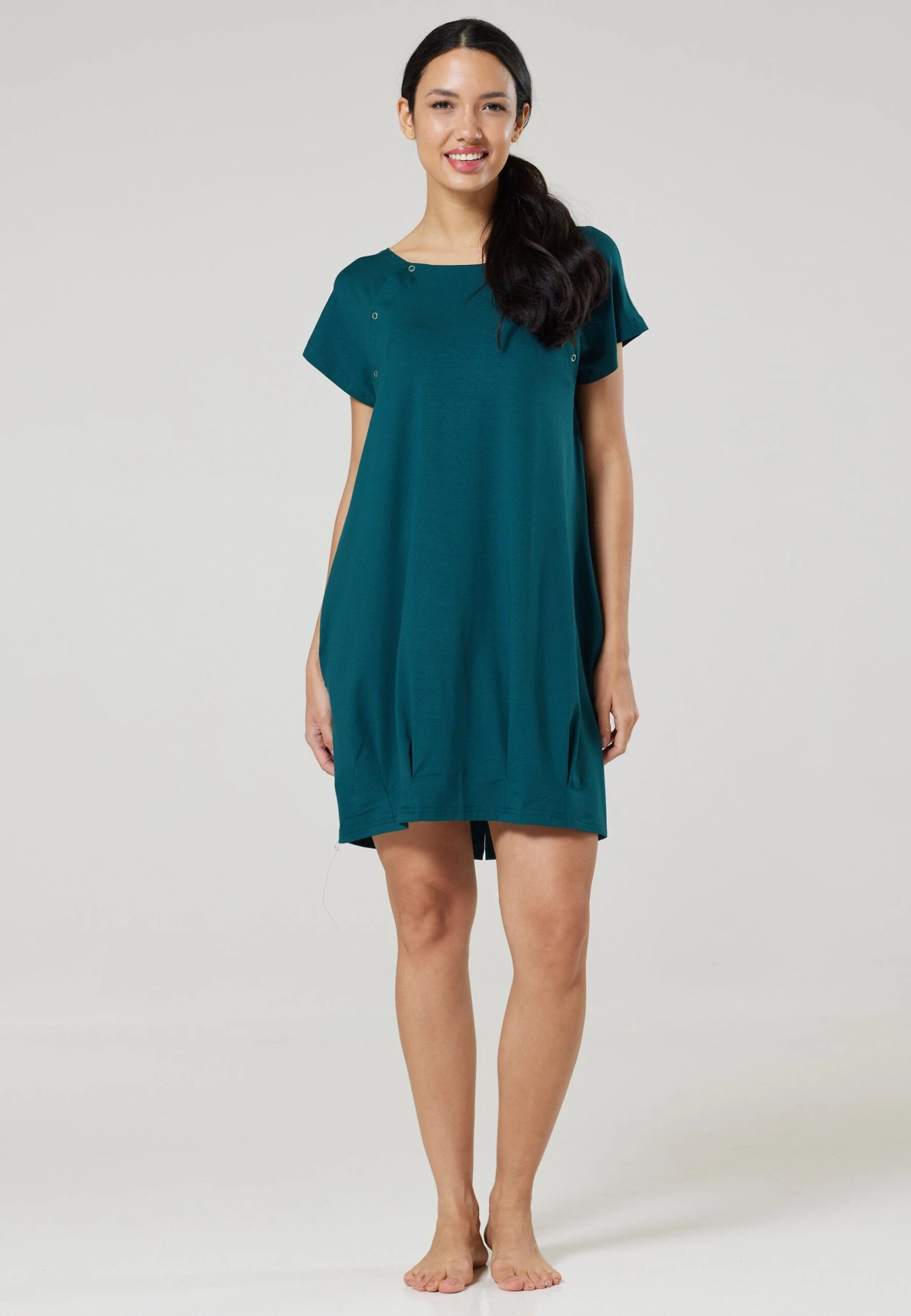 Umstands Und Stillshirt - Nachtjapon - Flaschengrün 4 Umstands Und Stillshirt - Nachtjapon - Flaschengrün - Afbeelding 2