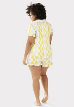 Curve Wavy Holiday Button Up Set - Pyjama - Off White -Winkel Voor Damesmode 320ebd5b879b427ba411311d4883e49b