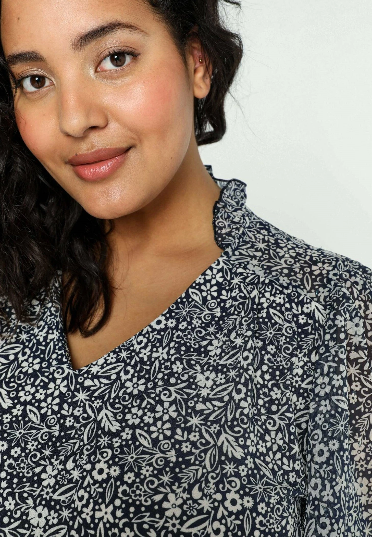 Avec Voile- Blouse - Navy 11 Avec Voile- Blouse - Navy - Afbeelding 9