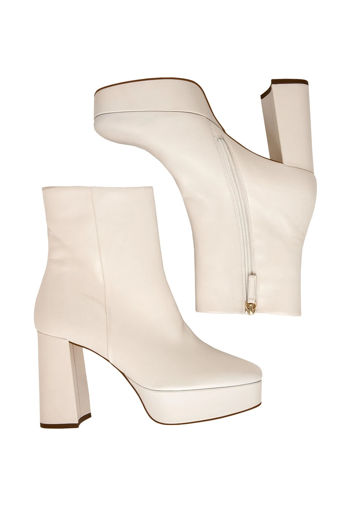 HÖGL Nora - Enkellaarsjes Met Hoge Hak - Creme 7 HÖGL Nora - Enkellaarsjes Met Hoge Hak - Creme - Afbeelding 5