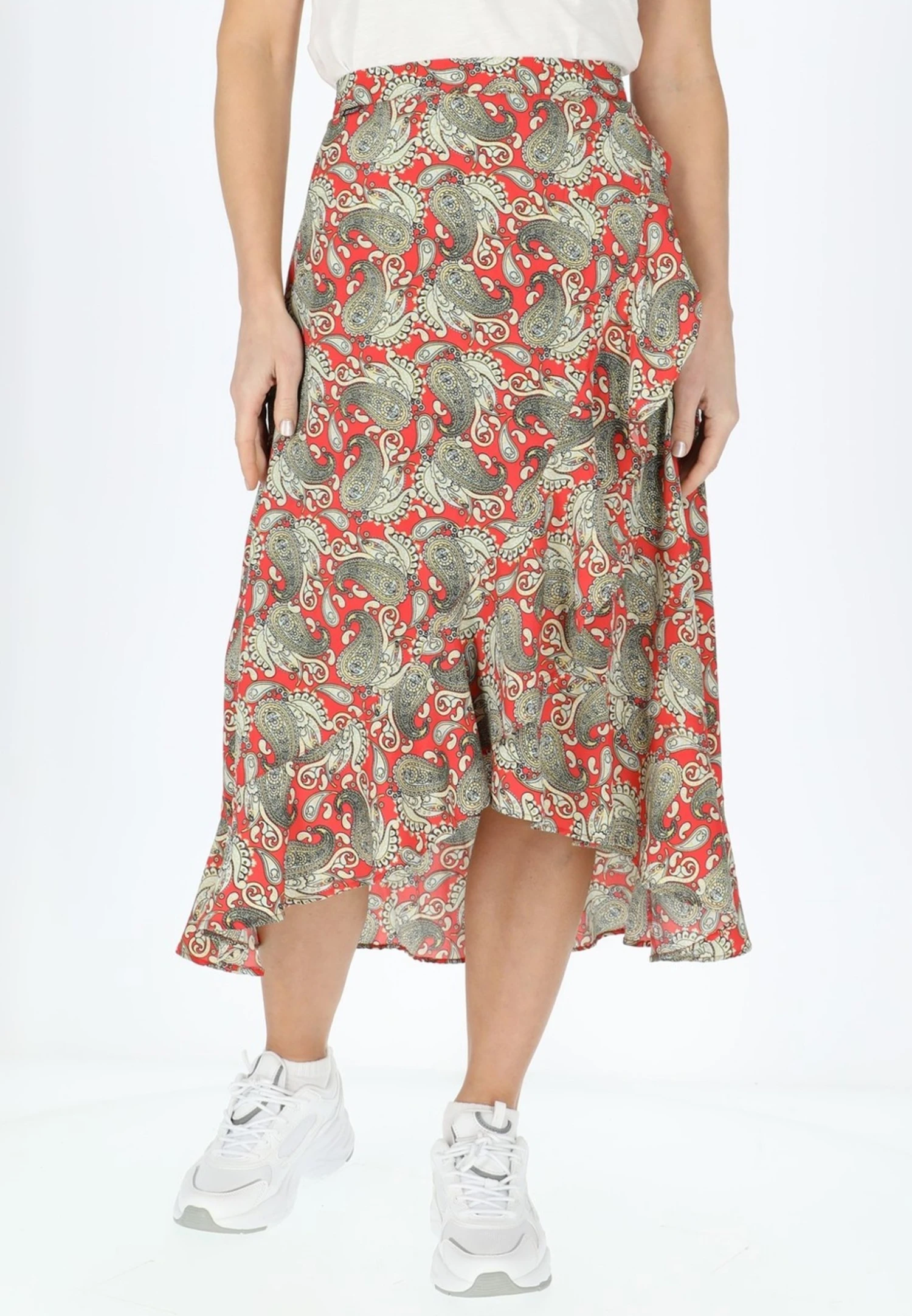 Sankt ClaudW - A-Lijn Rok - Paisley Raspberry 3 Sankt ClaudW - A-Lijn Rok - Paisley Raspberry