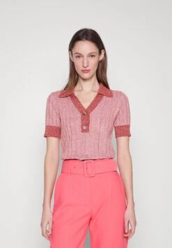 Blanche Seawool Polo - Poloshirt - Red