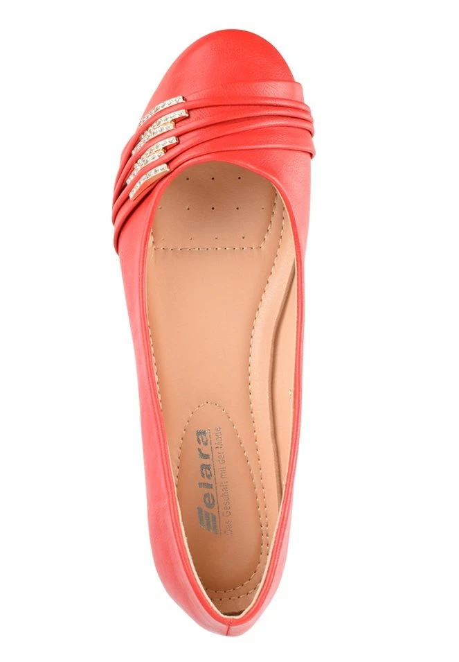 Flach - Ballerina'S - Rot 5 Flach - Ballerina'S - Rot - Afbeelding 3