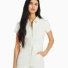 BERSHKA Zip - Jumpsuit - Beige -Winkel Voor Damesmode 3859a466180146a29cd155caaa271be5