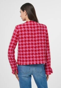 Mit Hahnentritt-Muster - Blazer - Leuchtpink Rot -Winkel Voor Damesmode 3940375e95a34a3d95cf1eb5788d1796