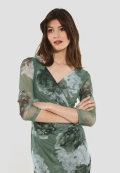 SWING Midi Aus Bedrucktem - Etui-Jurk - Light Green Multi 11 SWING Midi Aus Bedrucktem - Etui-Jurk - Light Green Multi -Winkel Voor Damesmode 39e8a8697c7d4ee88bf4bc185b7801b3