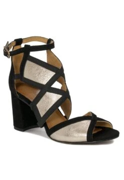 Sandalen - Czarny/Złoty -Winkel Voor Damesmode 3b106cea81e844038128a54abcd34038