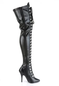 PLEASER Seduce 3024 - Veterlaarzen - Schwarz Lack