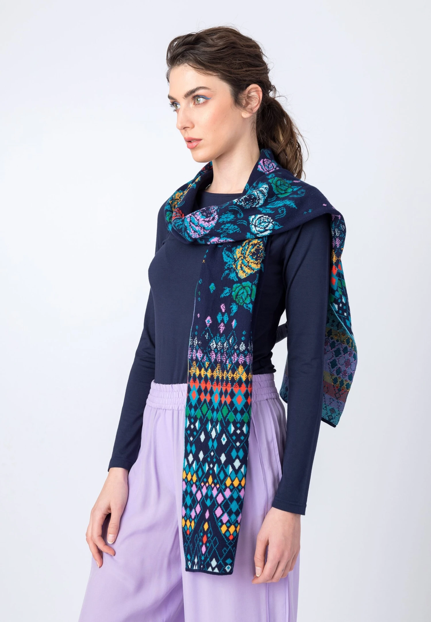 Sjaal - Marine 7 Sjaal - Marine - Afbeelding 5