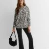 New Look Leopard Print Heart Batwing - Trui - Light Grey -Winkel Voor Damesmode 41fa24cc05064e90b11040c3ac20bfd9