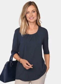 GOLDNER T-Shirt Basic - Navy -Winkel Voor Damesmode 43cb84cdb0e74bafbbd4b696b64aee1a