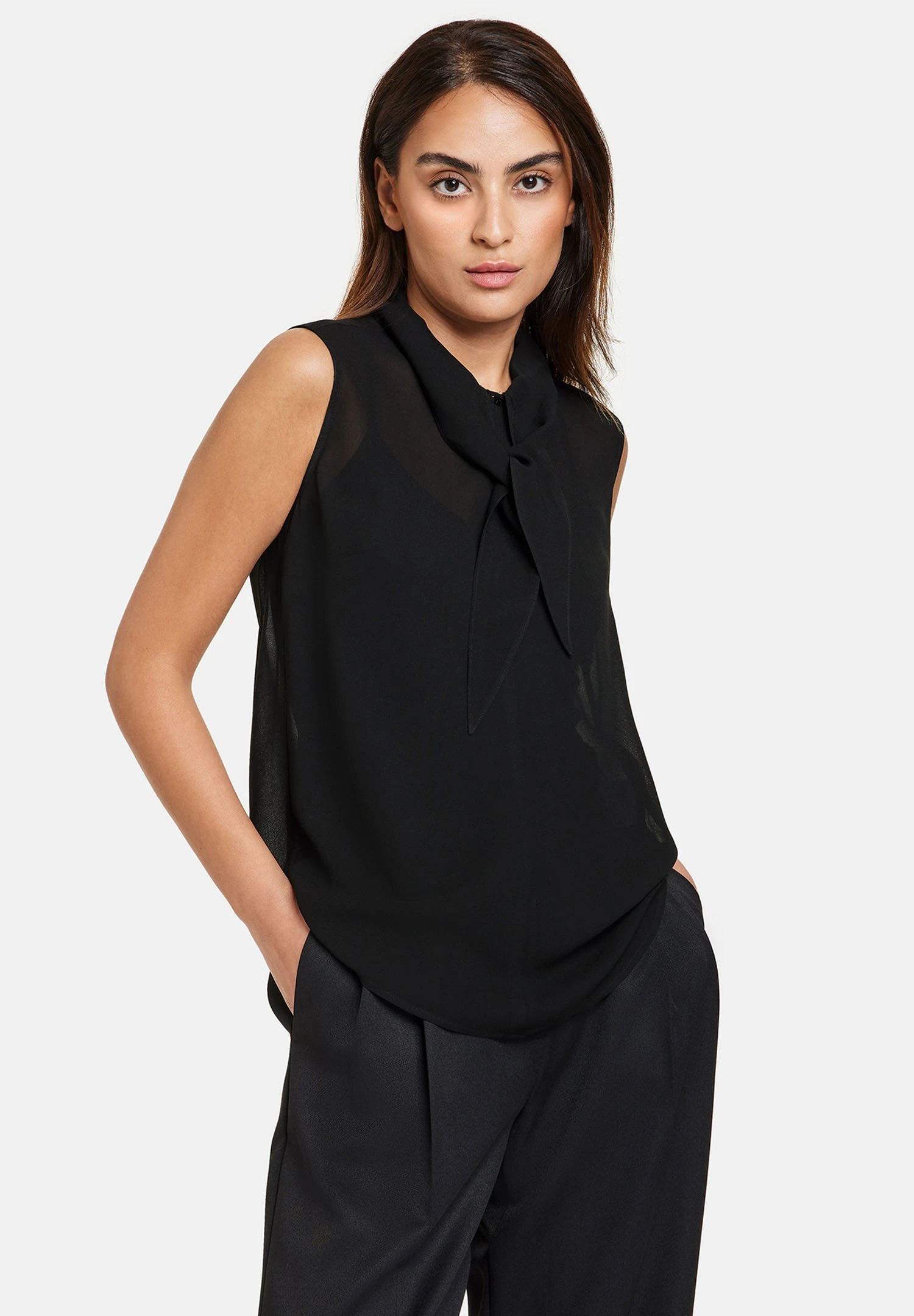 Taifun Sleeveless Shirt - Blouse - Schwarz 3 Taifun Sleeveless Shirt - Blouse - Schwarz