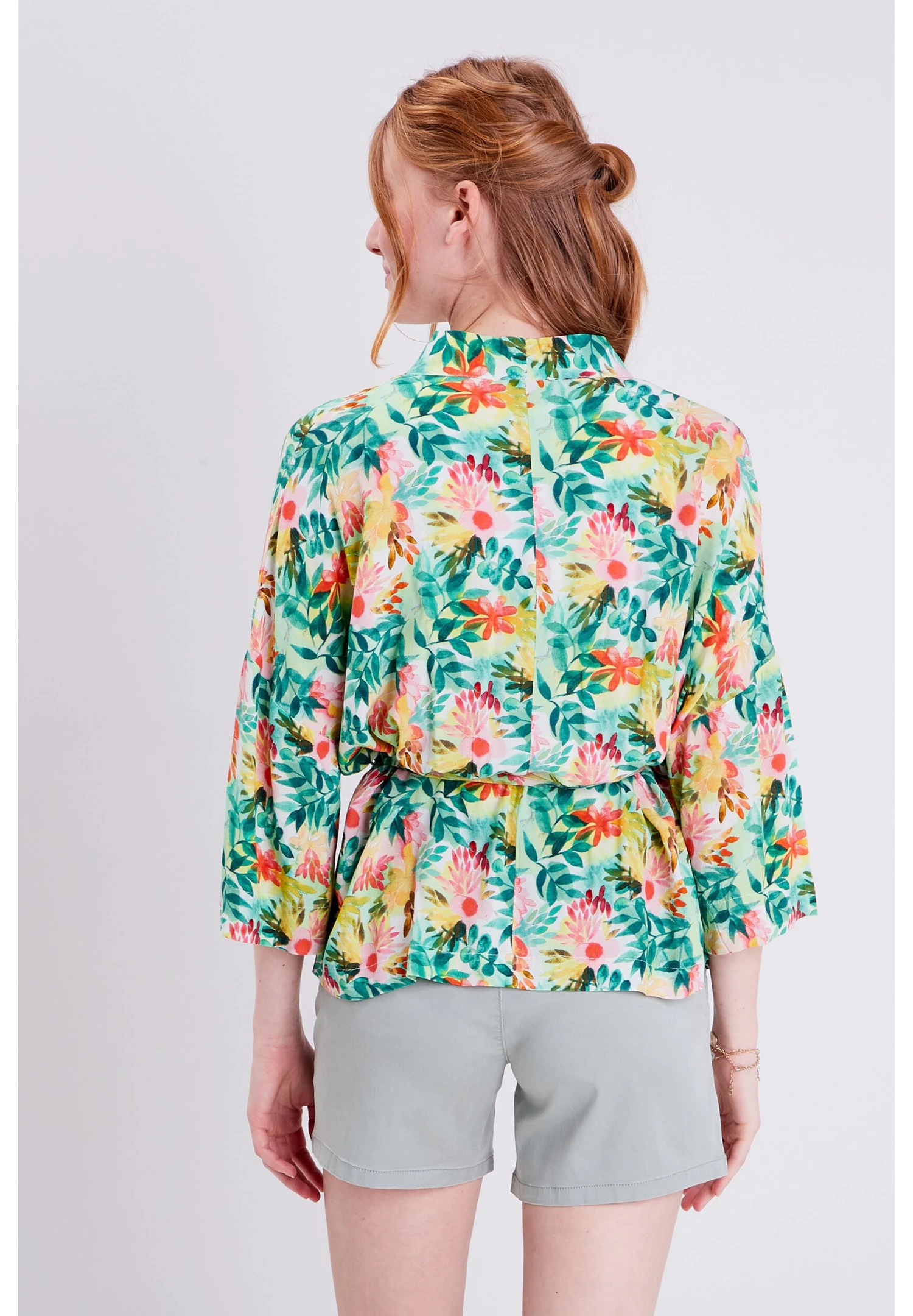 Overhemdblouse - Vert Émeraude 5 Overhemdblouse - Vert Émeraude - Afbeelding 3