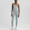 BERSHKA Seamless- Jumpsuit - Blue