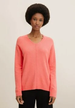 Tom Tailor Mit V Ausschnitt - Trui - Smooth Papaya Red