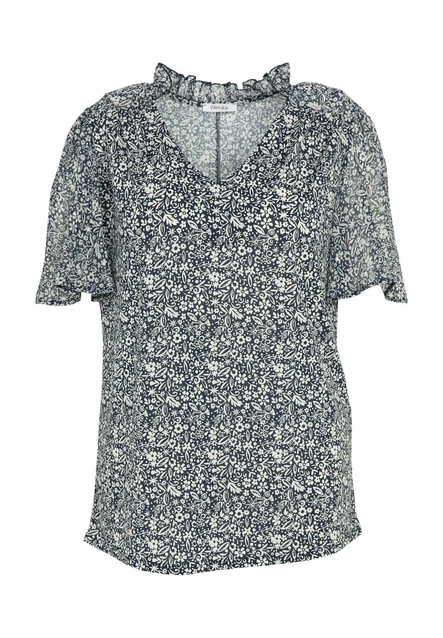 Avec Voile- Blouse - Navy 12 Avec Voile- Blouse - Navy - Afbeelding 10