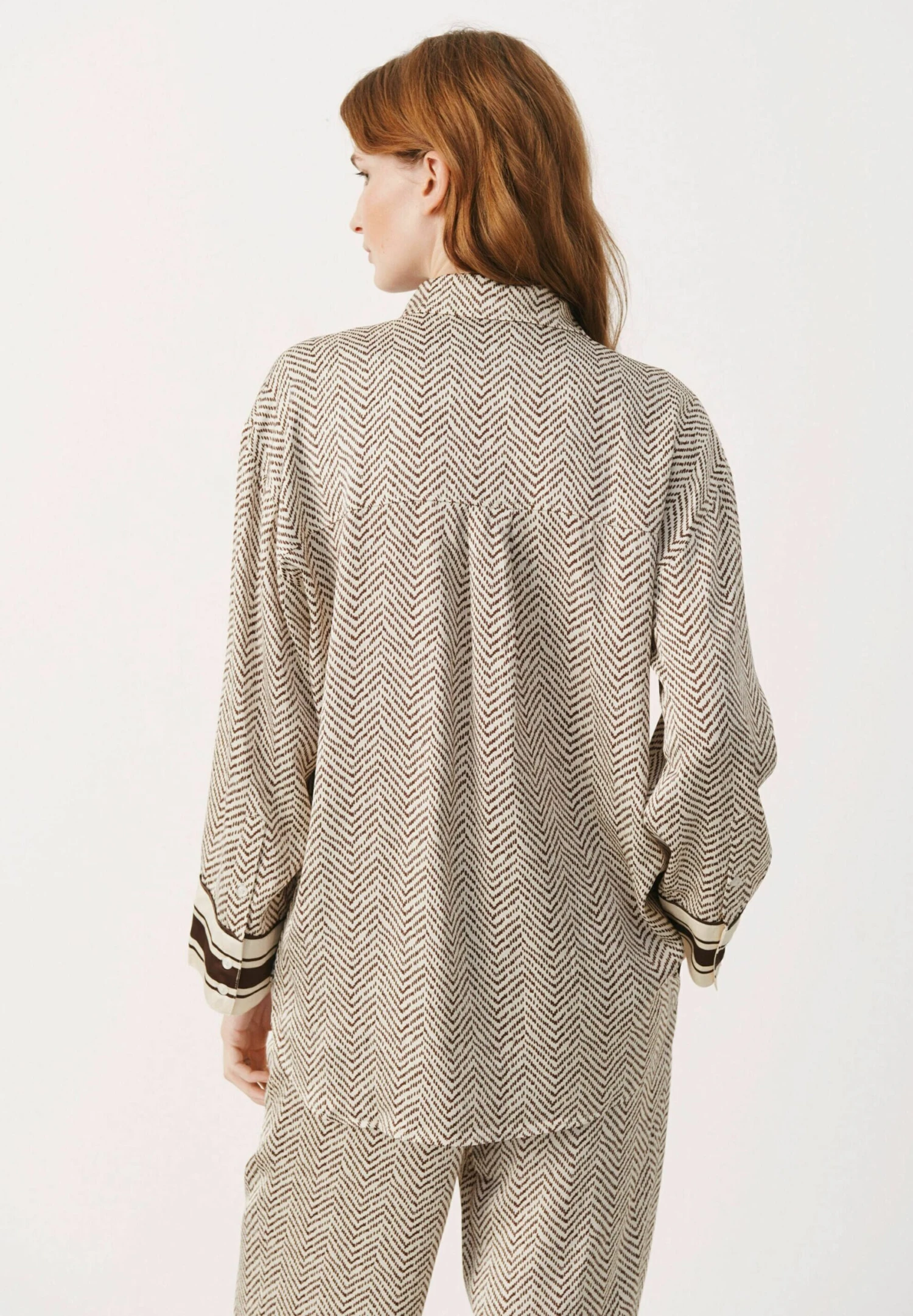 Part Two Sarinapw Sh - Overhemdblouse - Chestnut Herringbone 5 Part Two Sarinapw Sh - Overhemdblouse - Chestnut Herringbone - Afbeelding 3
