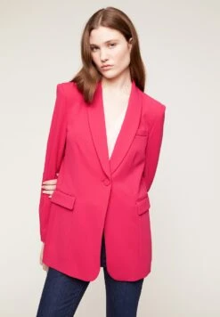 Du À Brillant À Simple - Halflange Jas - Fucsia