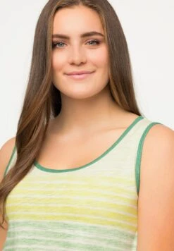 Ulla Popken RayuresBatik Décolleté Ron - Top - Light Moss Green 10 Ulla Popken RayuresBatik Décolleté Ron - Top - Light Moss Green -Winkel Voor Damesmode 4dab5745713b4490a287e0bffa178cfd