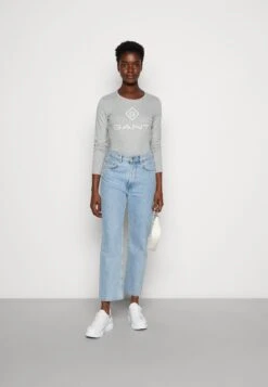 Gant Lock Up - Longsleeve - Grau -Winkel Voor Damesmode 4f96d32e7ce8441fb988ab885923bdc3