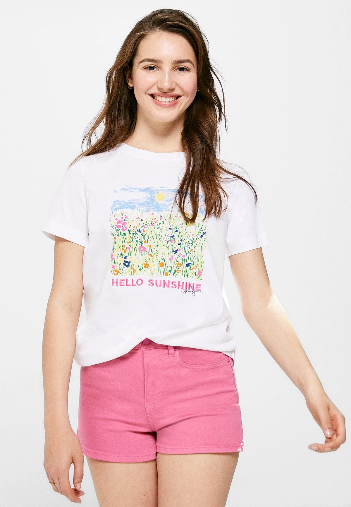 Springfield Hello Sunshine - T-Shirt Print - Blanco 3 Springfield Hello Sunshine - T-Shirt Print - Blanco