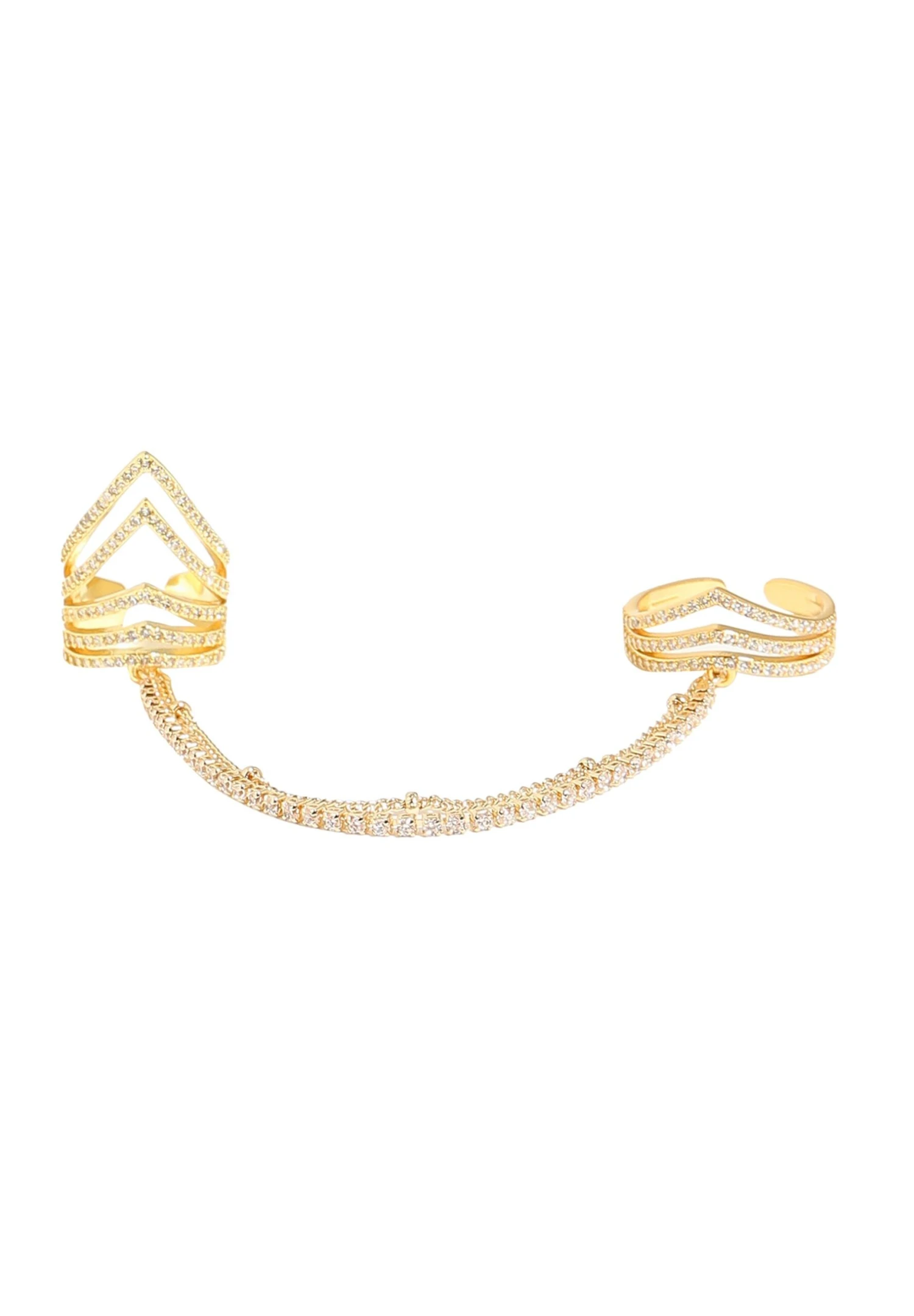 Finger Khole - Ring - Gold Coloured 4 Finger Khole - Ring - Gold Coloured - Afbeelding 2