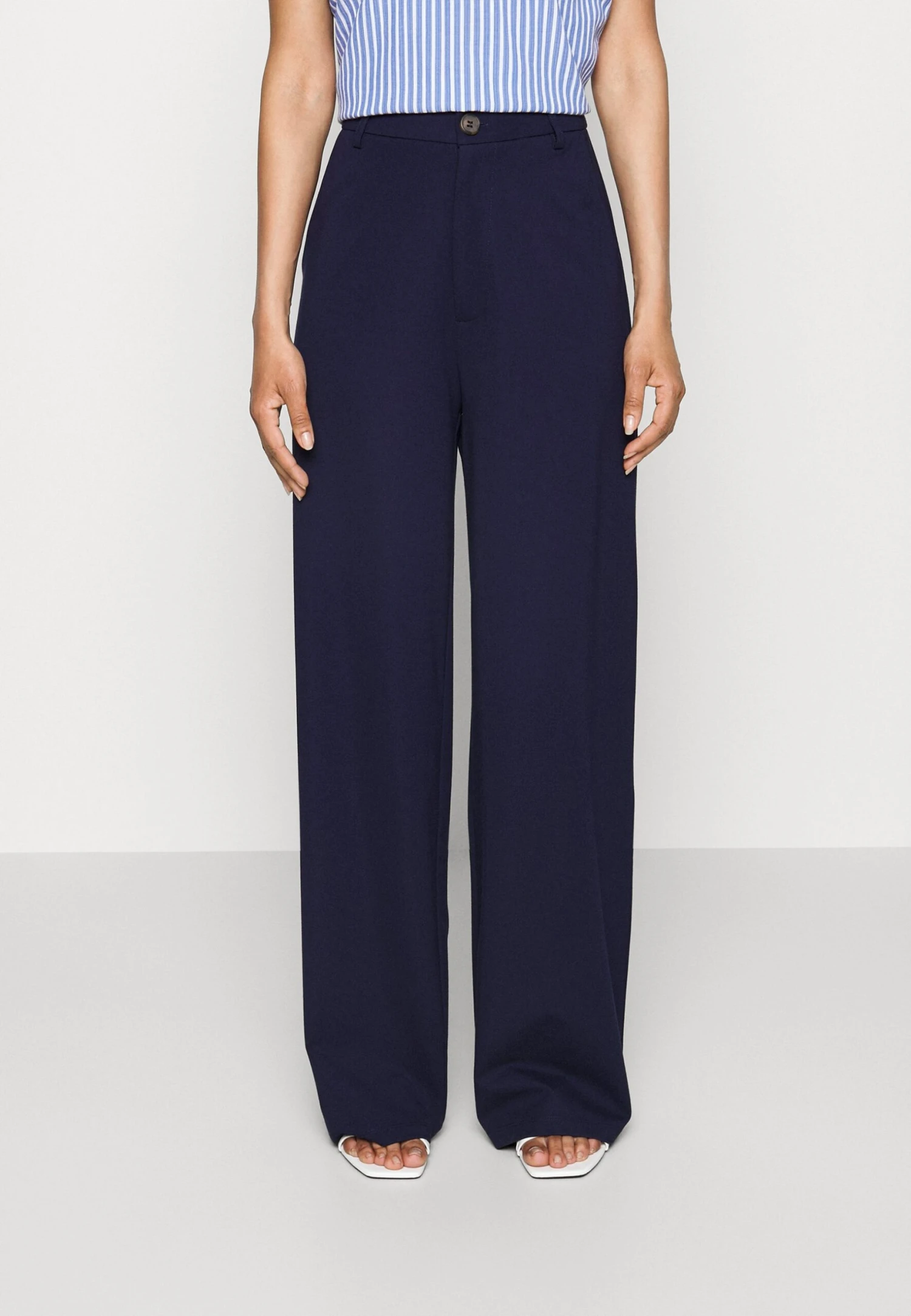 Petite Tailored Wide Leg Trouser - Broek - Dark Blue 3 Petite Tailored Wide Leg Trouser - Broek - Dark Blue